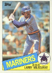 1985 Topps Baseball Cards      754     Larry Milbourne